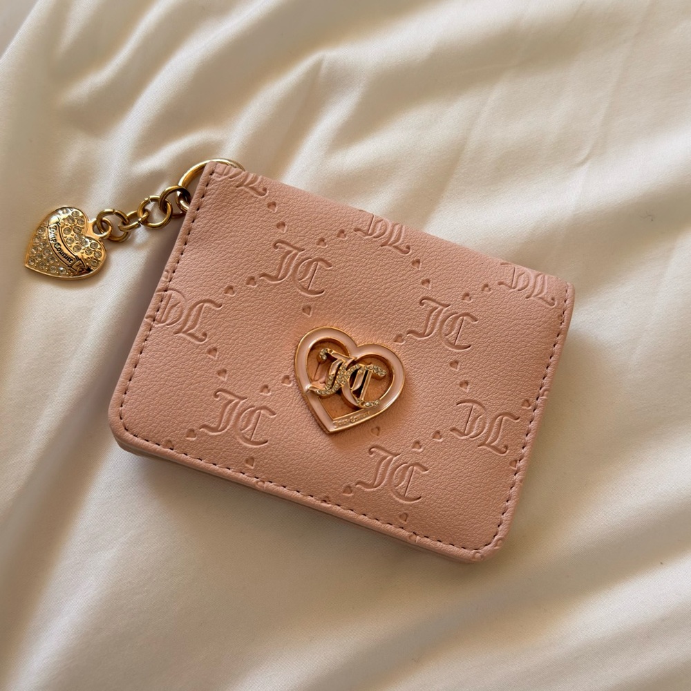 Pink Juicy Couture Card Holder with Heart Charm
